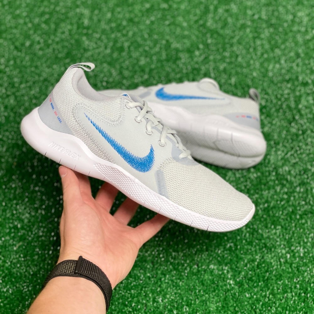 Nike Flex Experience RN 10 Low Mens Shoes White Blue CI9960-010 NEW Multi Sz - Picture 1 of 7